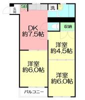 神奈川県藤沢市鵠沼桜が岡1(マンション)の賃貸物件の間取り
