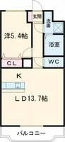 栃木県宇都宮市江曽島本町(マンション)の賃貸物件の間取り