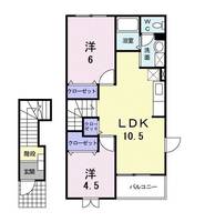 福島県福島市瀬上町字行人堂(アパート)の賃貸物件の間取り