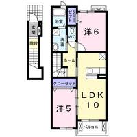 栃木県宇都宮市五代3(アパート)の賃貸物件の間取り
