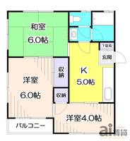 東京都東村山市久米川町1(アパート)の賃貸物件の間取り