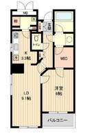 東京都港区港南2(マンション)の賃貸物件の間取り