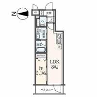 東京都新宿区新宿7(マンション)の賃貸物件の間取り