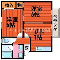 メゾンエスポアールCの間取り