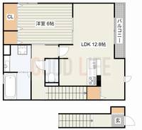 兵庫県三木市緑が丘町西4(アパート)の賃貸物件の間取り