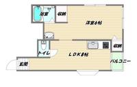 大阪府大阪市東淀川区柴島2(アパート)の賃貸物件の間取り