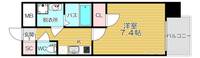 大阪府大阪市天王寺区生玉前町(マンション)の賃貸物件の間取り