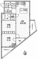 東京都港区芝公園1(マンション)の賃貸物件の間取り