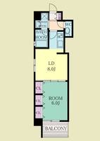 大阪府大阪市福島区玉川3(マンション)の賃貸物件の間取り