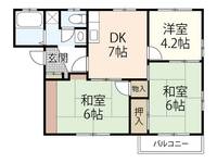 コーポ稲荷Aの間取り