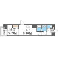大阪府大阪市天王寺区東上町(マンション)の賃貸物件の間取り