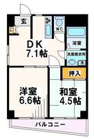 東京都府中市緑町3(マンション)の賃貸物件の間取り