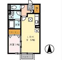 フォンターナ伏石Bの間取り