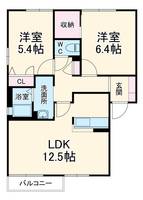 クレール石川?Aの間取り