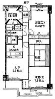 愛知県名古屋市昭和区滝川町(マンション)の賃貸物件の間取り