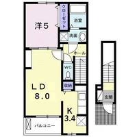 クラール東村 Cの間取り