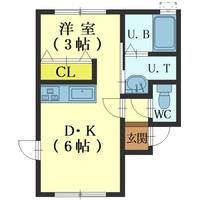 北海道函館市日吉町1(アパート)の賃貸物件の間取り