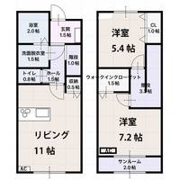 岡山県倉敷市玉島乙島(一戸建)の賃貸物件の間取り