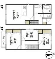 岡山県岡山市南区新保(一戸建)の賃貸物件の間取り