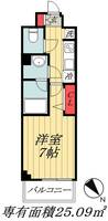 千葉県船橋市本中山4(マンション)の賃貸物件の間取り