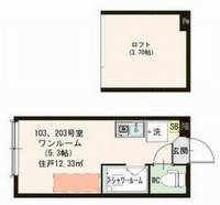 神奈川県横浜市港北区綱島西1(アパート)の賃貸物件の間取り