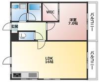 広島県広島市西区南観音7(マンション)の賃貸物件の間取り