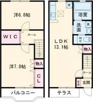 群馬県太田市大原町(一戸建)の賃貸物件の間取り