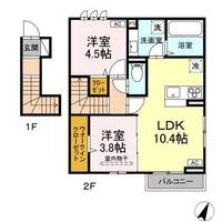 広島県福山市大門町津之下(アパート)の賃貸物件の間取り