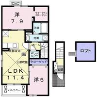 埼玉県羽生市大字神戸(アパート)の賃貸物件の間取り