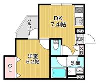 神奈川県横浜市神奈川区入江1(アパート)の賃貸物件の間取り