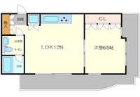 大阪府大阪市浪速区幸町2(マンション)の賃貸物件の間取り