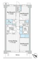 東京都世田谷区砧7(マンション)の賃貸物件の間取り