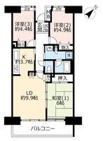 UR稲毛海岸駅前プラザの間取り