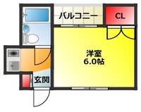 大阪府大阪市東淀川区豊新3(マンション)の賃貸物件の間取り