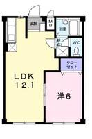 福島県本宮市青田字孫市(アパート)の賃貸物件の間取り