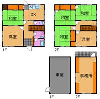 岡山県赤磐市桜が丘西1(一戸建)の賃貸物件の間取り