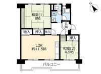 UR洛西新林北の間取り