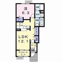 兵庫県豊岡市伏(アパート)の賃貸物件の間取り