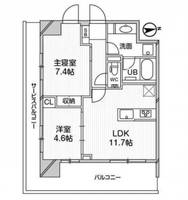東京都港区白金台2(マンション)の賃貸物件の間取り