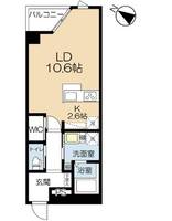 福岡県福岡市中央区地行2(マンション)の賃貸物件の間取り