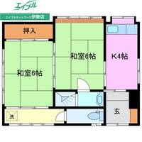 三重県伊勢市岡本2(一戸建)の賃貸物件の間取り