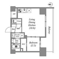 アドバンス江坂ラシュレの間取り