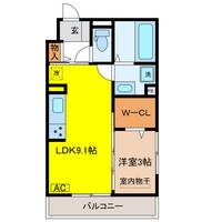 岐阜県羽島郡岐南町下印食1(アパート)の賃貸物件の間取り