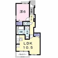 栃木県那須塩原市三区町(アパート)の賃貸物件の間取り