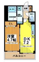 東京都渋谷区初台1(マンション)の賃貸物件の間取り