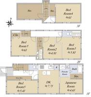 東京都小金井市貫井北町2(一戸建)の賃貸物件の間取り