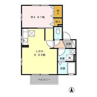 静岡県静岡市駿河区小鹿(アパート)の賃貸物件の間取り