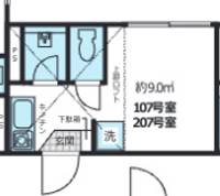 東京都江戸川区平井1(アパート)の賃貸物件の間取り