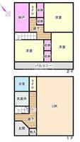 静岡県掛川市大坂(一戸建)の賃貸物件の間取り