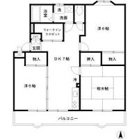 神奈川県平塚市纒(アパート)の賃貸物件の間取り